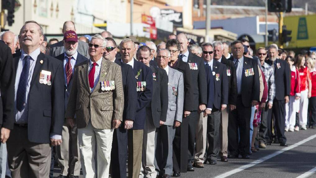 Veterans march during Ararat's 2013 Anzac Day parade. Picture: PETER PICKERING