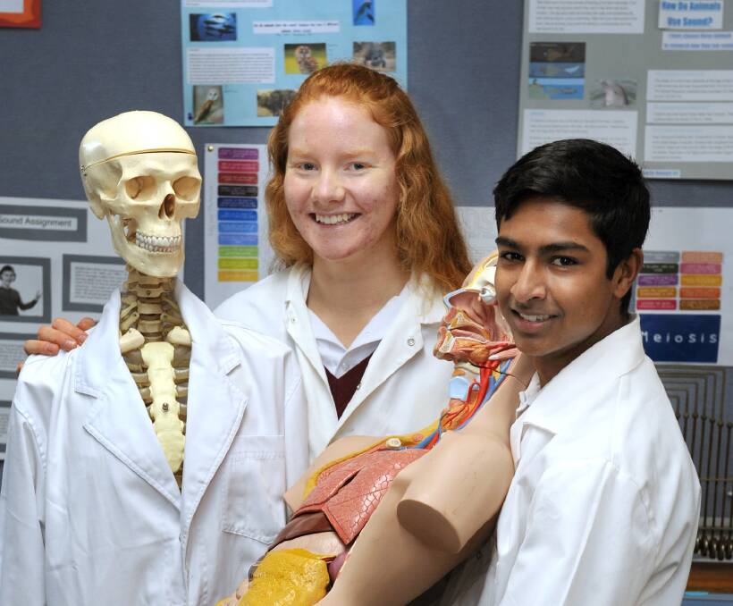 SCIENCE: Horsham College students Georgia Maroske and Ravi Unni,will attend 2017 National Youth Science Forum in Canberra. Picture: PAUL CARRACHER