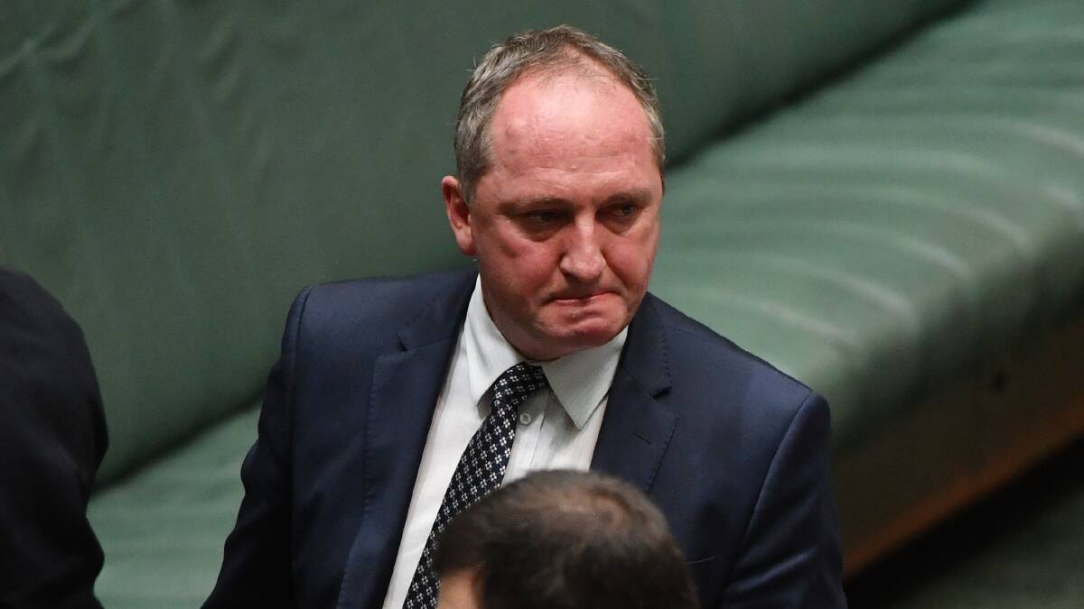 MOTION: Deputy Prime Minister Barnaby Joyce during a motion to suspend standing orders in Parliament on Thursday. Picture: AAP/Mick Tsikas