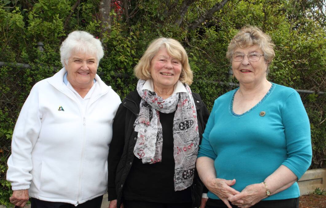 RECRUIT: Ararat Country Women’s Association day branch president Noelle McDonald, group president Barbara Blamey and secretary Joy Cox want to find new association members. Picture: PETER PICKERING