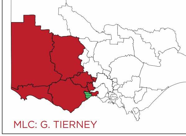 The ombudsman's map showing where Ms Tierney's staff member was suppsed to be working (red) versus where he was campiaging for Labor (green),