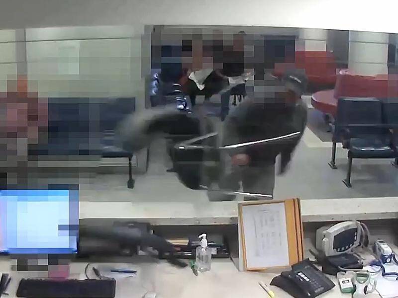 CCTV footage has been released from a Melbourne hospital to raise awareness of increasing violence.