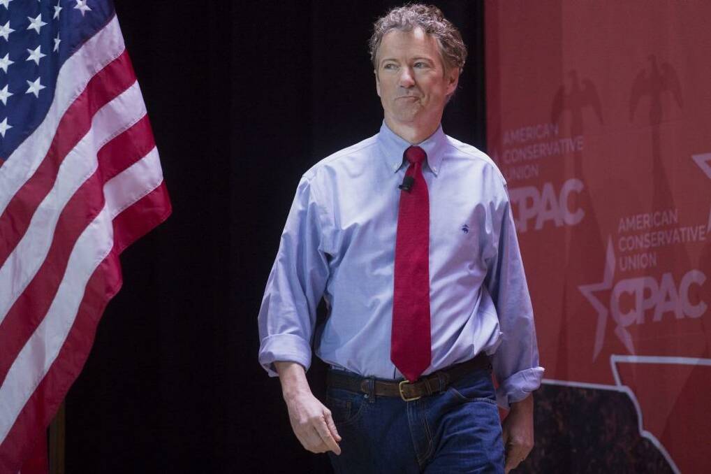 Senator Rand Paul, an isolationist who wants the US to have the strongest military in the world. Photo: Andrew Harrer