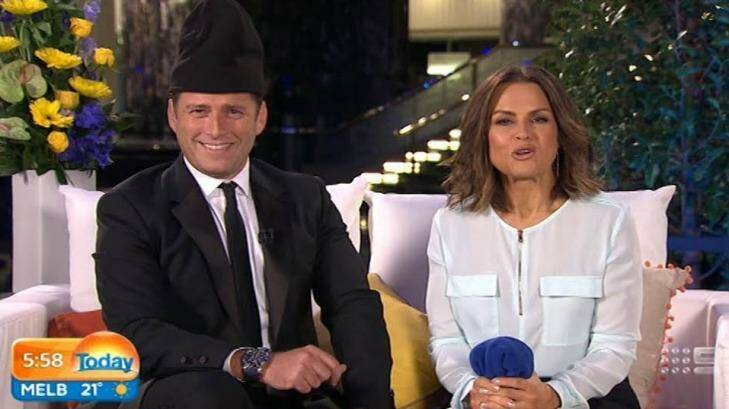 Karl Stefanovic wears a beanie on the Today show. Photo: Today Show