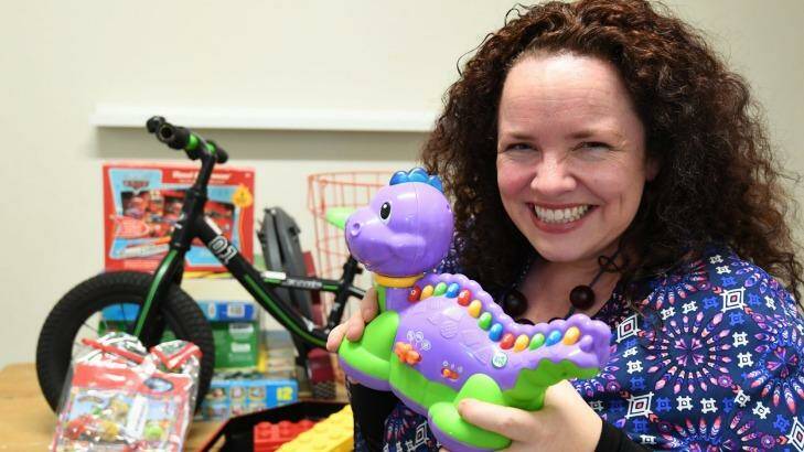 Hannah Richardson is preparing to sell unwanted children's toys ahead of the influx of Christmas gifts. Photo: Peter Rae