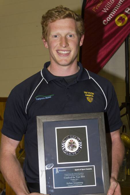 Victorian Blue Ribbon Foundation under-16 Coach of the Year was Arthur Armstrong from Tatyoon.