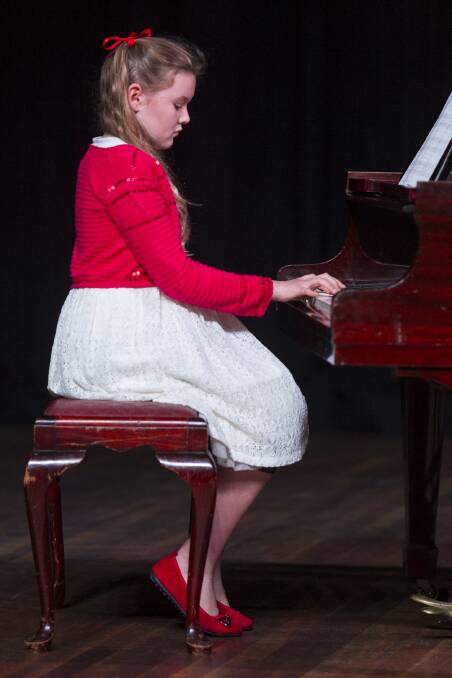 Daina at the piano during a pianoforte section in last year s Ararat Eisteddfod.