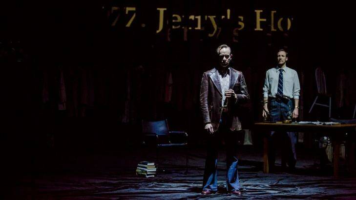 Mark Saturno as Robert, and Nathan O'Keefe as Jerry in <i>Betrayal</i>. Photo: Jamila Toderas