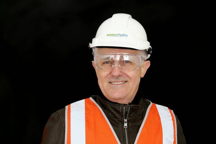 Prime Minister Malcolm Turnbull during his tour of the Snowy Hydro Tumut 2 power station during his visit to the Snowy Mountains region to give an update on Snowy Hydro 2.0, on Monday 28 August 2017. POOL Photo: Alex Ellinghausen