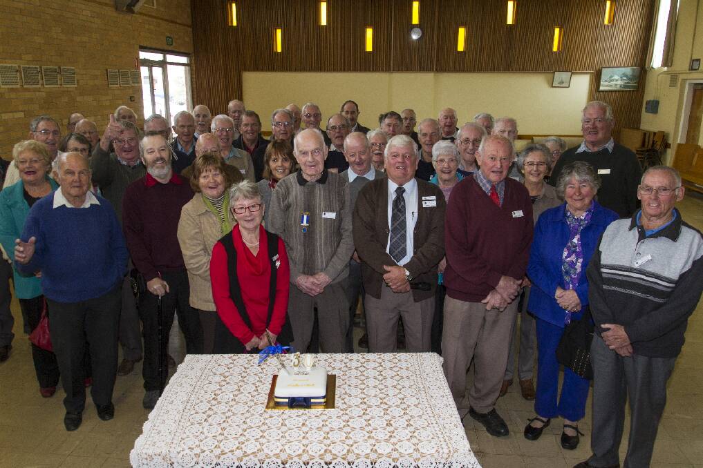 The large group at St Andrews hall for the Probus thirty year celebrations.