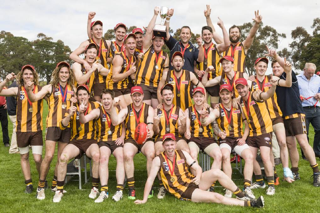 Tatyoon defeated Wickliffe/Lake Bolac in the reserves grand final last Saturday to claim the Hawks fourth flag in five seasons. 
 Picture: PETER PICKERING