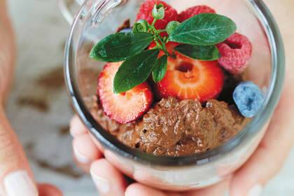 Lee Holmes' chocolatey mousse. Photo: Supplied