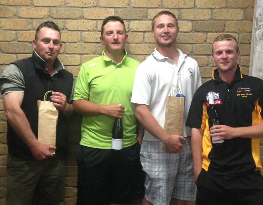 Gary Smith, Lachie Stevens, Tyson Carr and Jeremy Price were the handicap winners of the Ararat College Chaplaincy Golf Day.