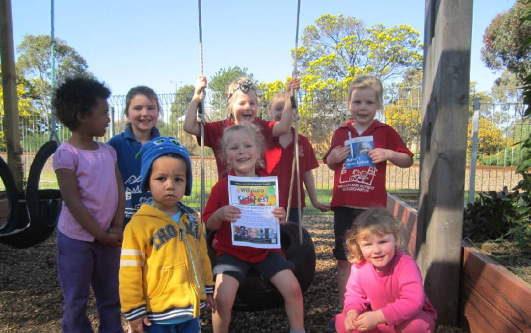 Emily, Maevie, Emmanuel, Annabel, Poppy, Katalina, Charlotte and Sophie, from Willaura and District Kindergarten, are excited about the up and coming KidsFest.