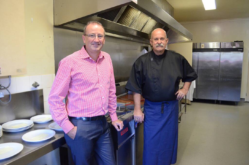 Chalambar Golf Club nanager Tim Cronin (left) with Chally s Bar and Bistro head chef Tim Andrew.