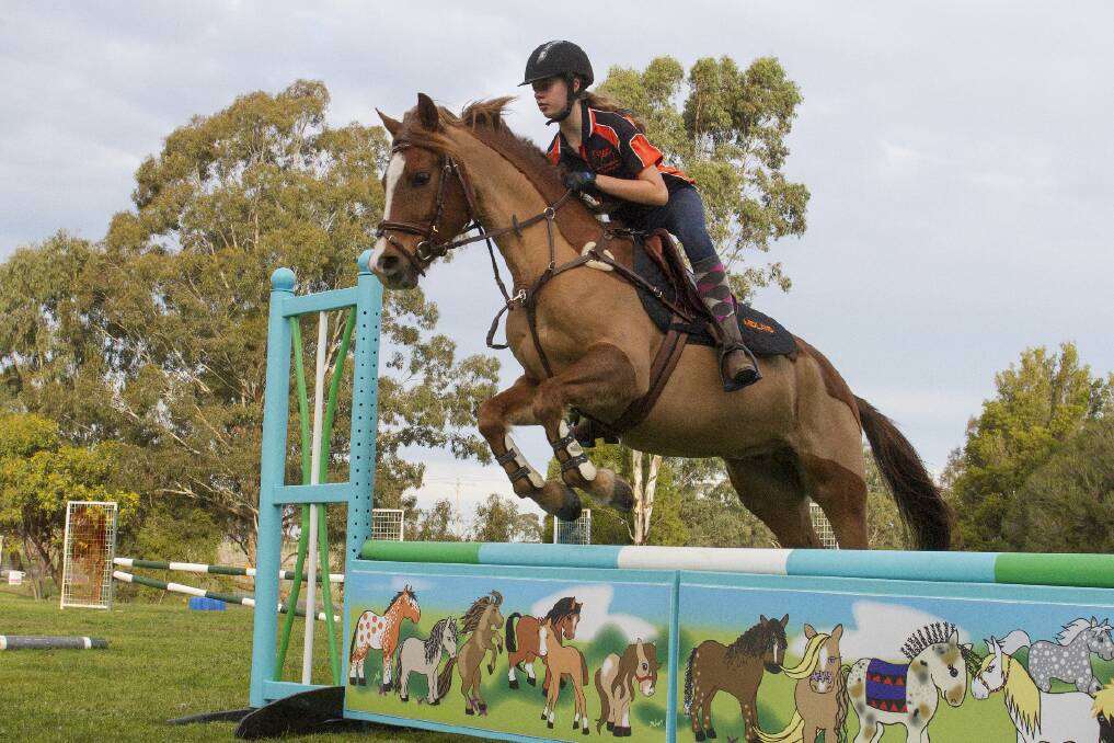 Ararat Pony Club rider Hannah Wigg has been in top form in recent months which has led to her qualifying for the National Interschool Championships at Werribee next month where she will represent Marian College. Pictures: PETER PICKERING