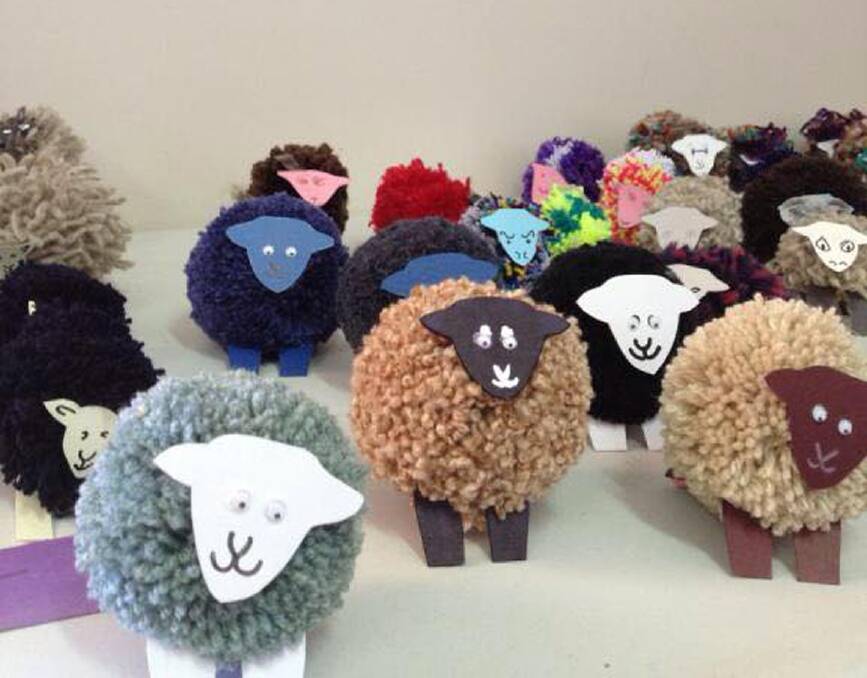 Some of the Pompom Sheep that arrived on the day with thanks to Garden View Court in Ararat.