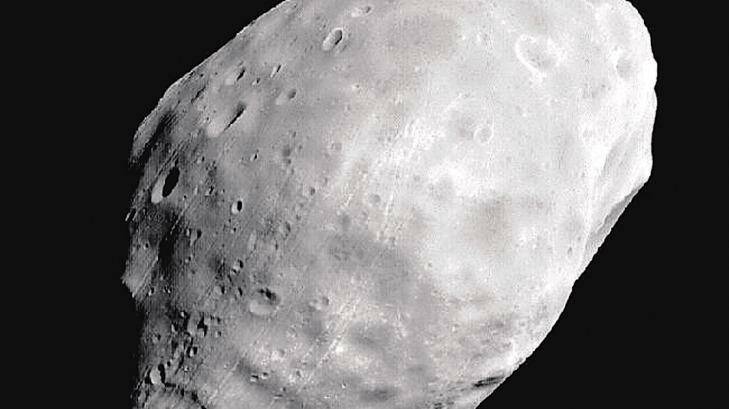Phobos, the larger of the two Martian moonlets. Photo: Malin Space Science Systems