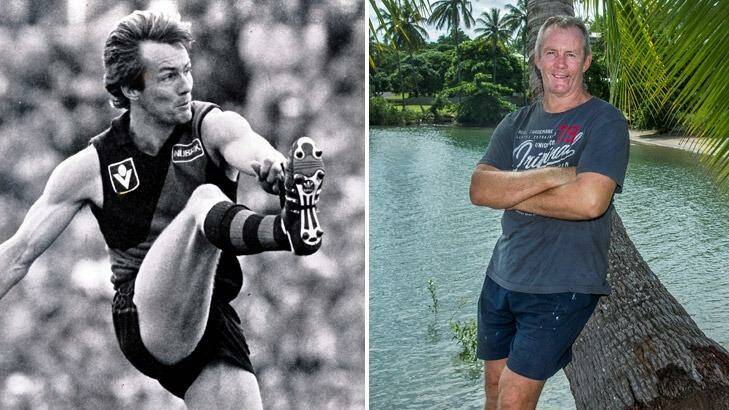 30 years on ... Leon Baker in 1984 (left) and in Port Douglas this week. Photo: Fairfax archives and Brian Cassey 
