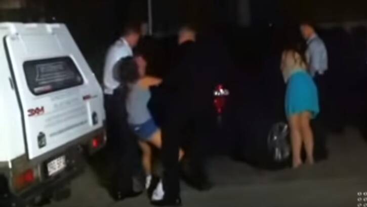 Four Vincenti girls scream as they're dragged away from their Australian home and put on a plane for Italy in 2013 - but Tara Brown says the right questions must be asked. Photo: Screenshot
