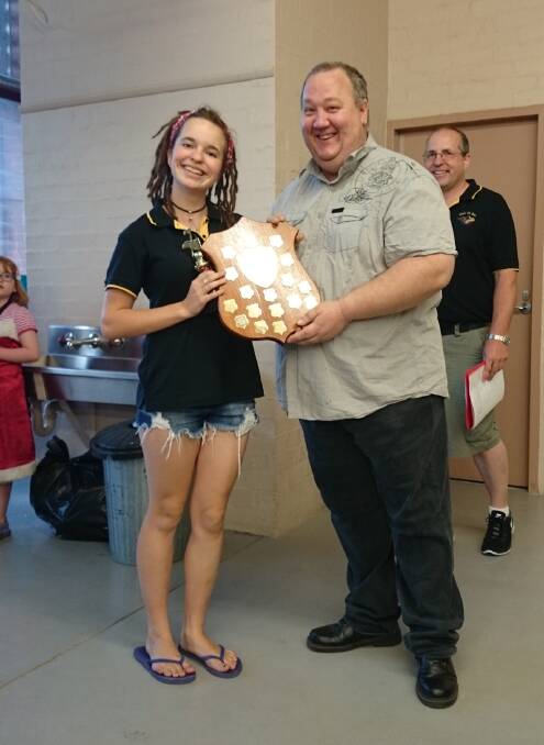 The Ray Humphries Most Improved Junior award was presented to Izzie Pope by Band president Scott Barrie.