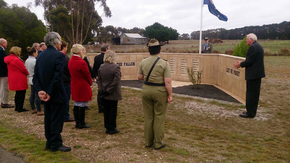 The Service at the Memorial Plantation, which honours the Fallen from the First World War.