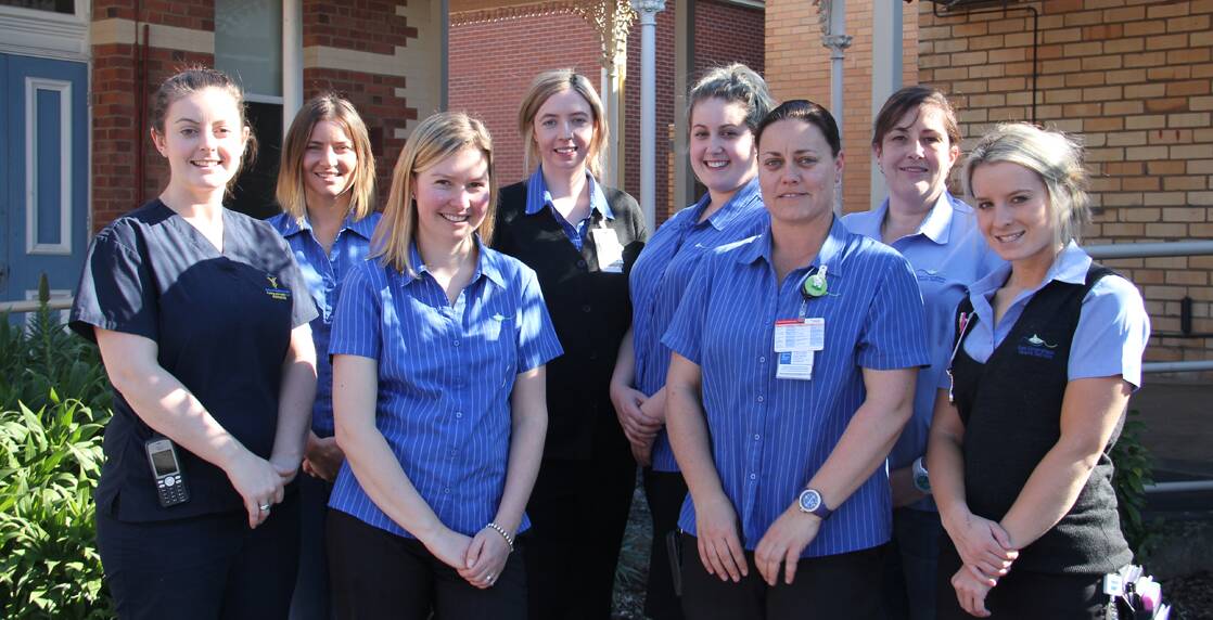 Hannah Allen, Sally Price, Suzanna Rice clinical support nurse/educator, Louise Westrup, Rebecca Kirsopp, Kate Pitcher clinical support nurse/educator, Joey Collins and Jess Williamson.