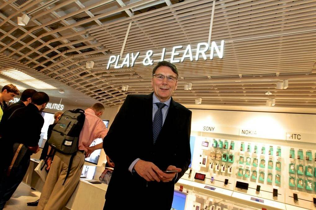Apple of his eye: "We wanted to envelop people in a digitally intimate environment," says Telstra CEO David Thodey of the company's newly opened Discovery Store in Sydney. Photo: Ben Rushton