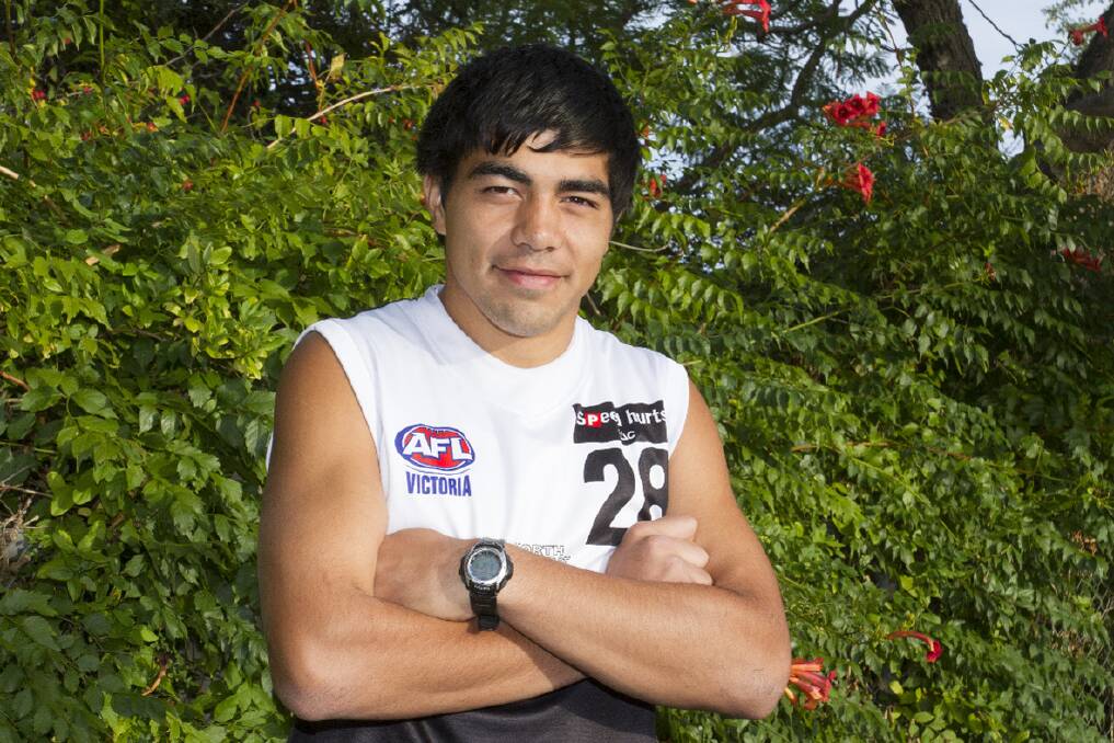 Tom Taurau scored two goals for the North Ballarat Rebels last weekend during
an impressive TAC Cup debut.