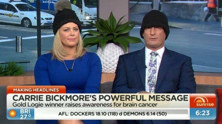 Sunrise co-hosts Samantha Armytage and David Koch took up Carrie Bickmore's challenge.  Photo: Sunrise
