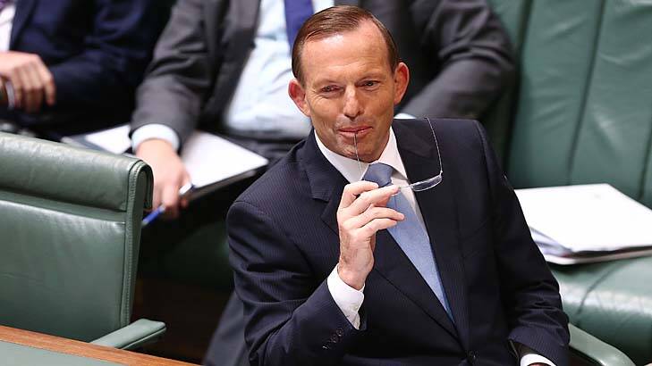 Tony Abbott: threatened to call an election. Photo: Alex Ellinghausen