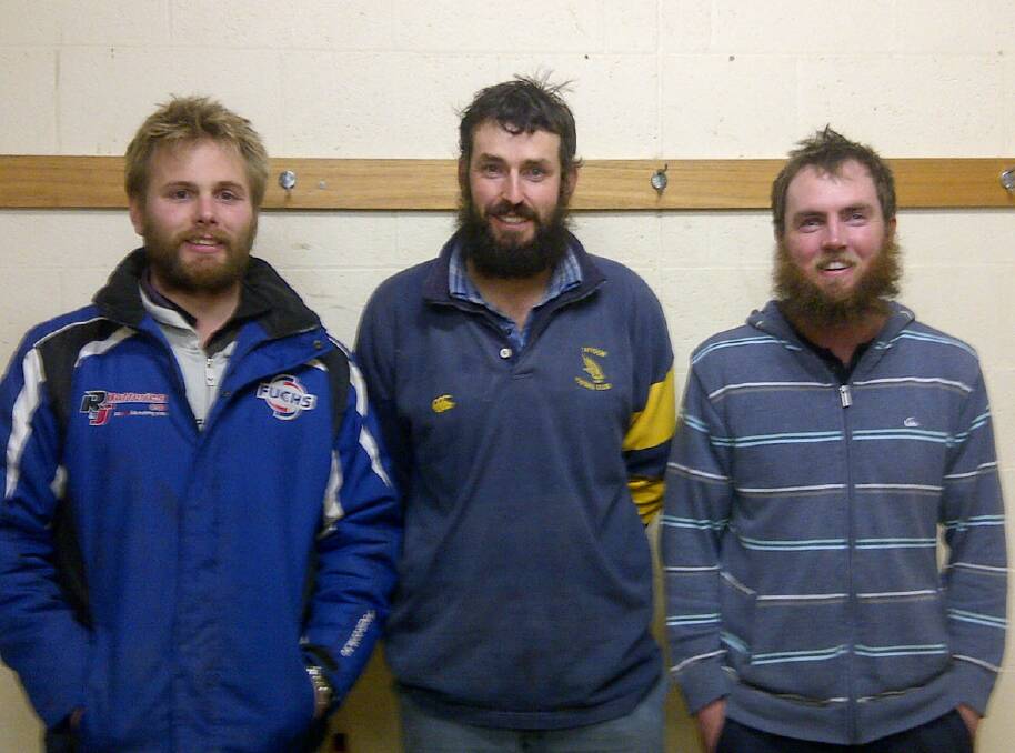 Tatyoon footballers Anthony Brady, Tim Barr and Jarrod Blandford are preparing to shave off their ugly beards to raise money for the Royal Children s Hospital.