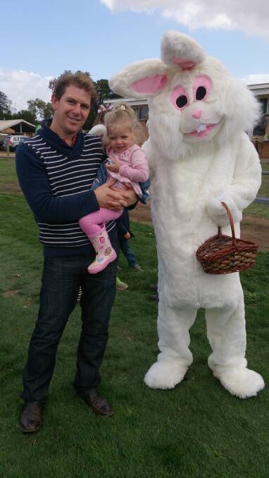 Easter Bunny with James Laidlaw and his daughter Laura.