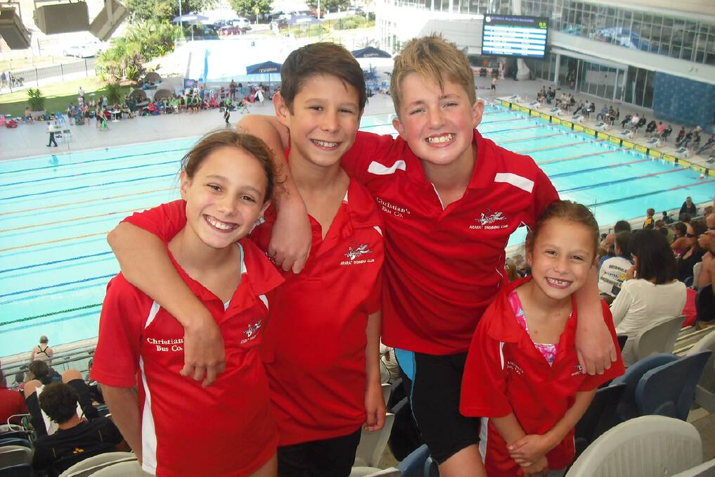 Ararat Swimming Club members Ivana Donnan, Marcus Donnan, Jack Cameron and Billie Donnan competed at the Country All Junior Competition at the Melbourne Sports and Aquatic Centre last weekend producing personal best times across the board.