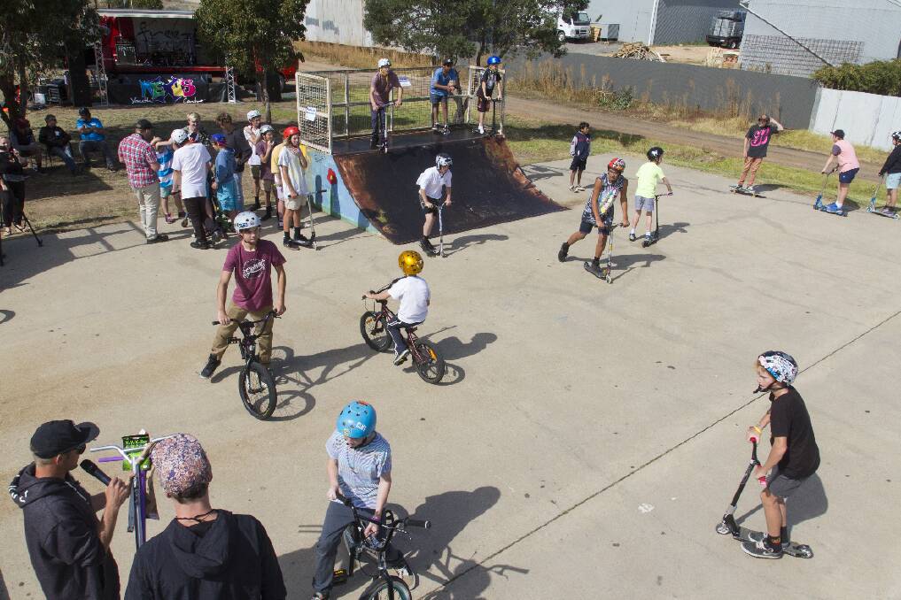 Skate, scooter and BMX enthusiasts gathered at the Ararat Skate Park for a recent event. The park will be upgraded if the community throws its support behind a fundraising campaign.