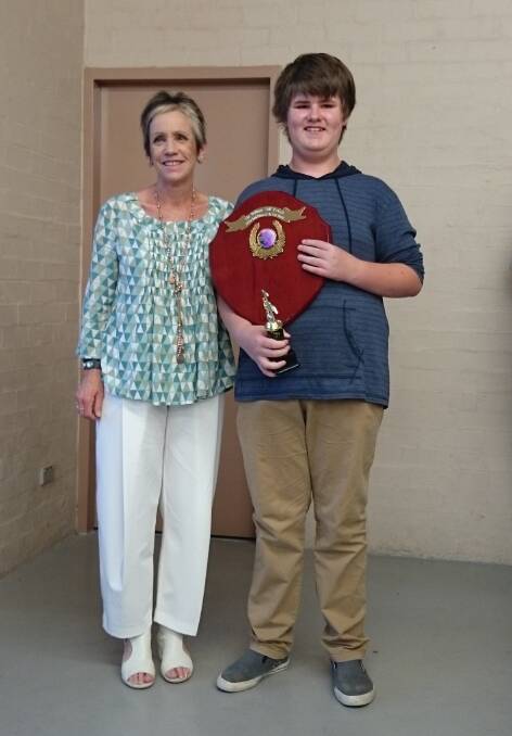 The William Bill Powell Junior Bandsperson of the Year was awarded to Joseph McColl by Rhonda Waterston.