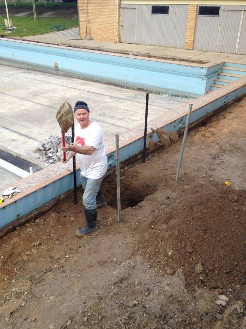 Long-time campaigner Ambrose Cashin has enjoyed pitching in and doing some manual labour during the next phase of the push to re-open the outdoor pool.