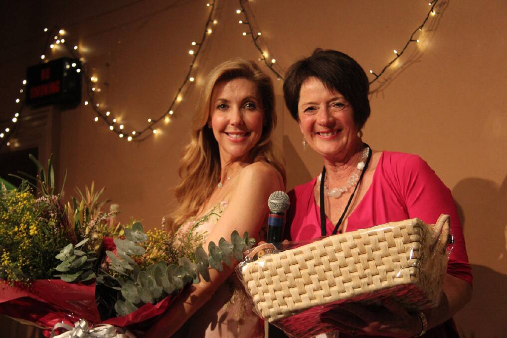 Guest speaker at the WWW Dinner was popular television presenter Catriona Rowntree, pictured with East Grampians Health Service auxiliary president Margie Kilpatrick.