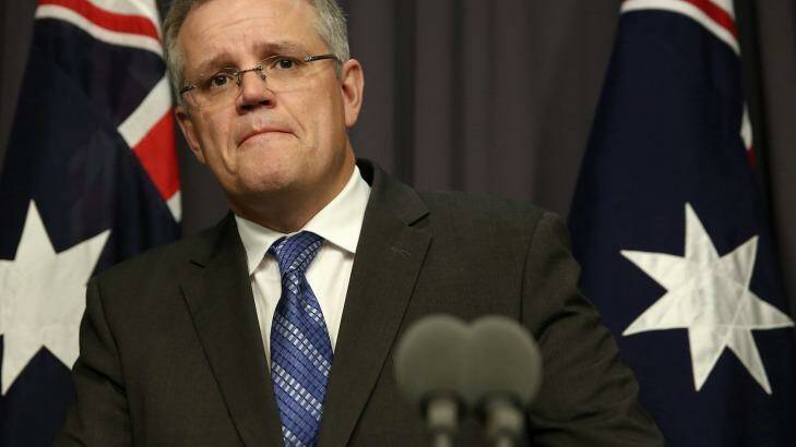 Treasurer Scott Morrison unveiled the company tax cuts in his May budget. Photo: Alex Ellinghausen