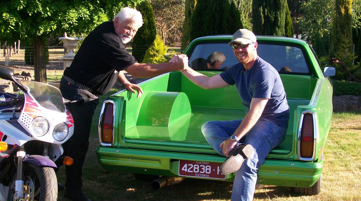 Ararat Classic ‘n Custom Car and Bike Club secretary Mick Johnston and president Brad Connarty.
