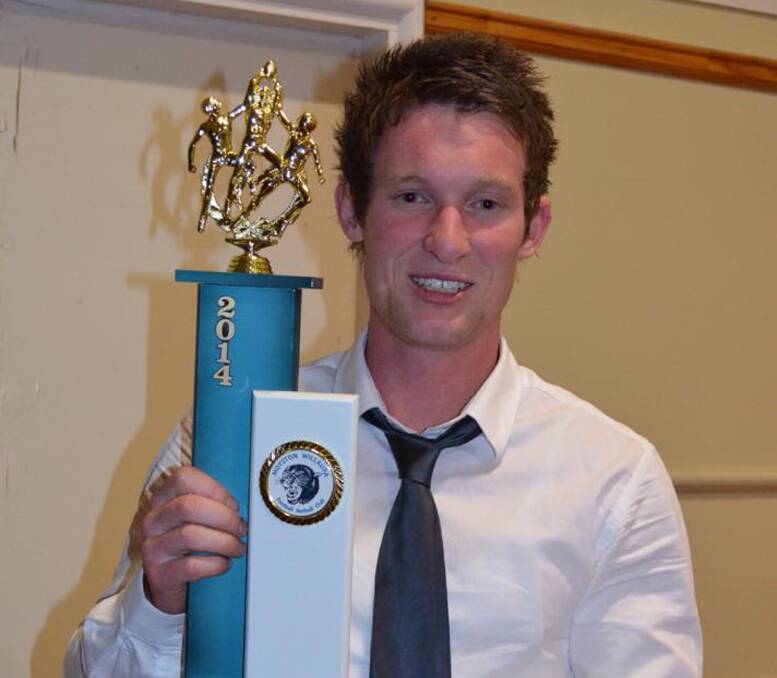 Luke Thomas was awarded Moyston/Willaura's senior best and fairest award. 