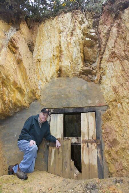 Peter Damman is offering a $1000 reward in an attempt to prevent further damage to a disused mine shaft on the Green Hill Lake Estate. Picture: PETER PICKERING