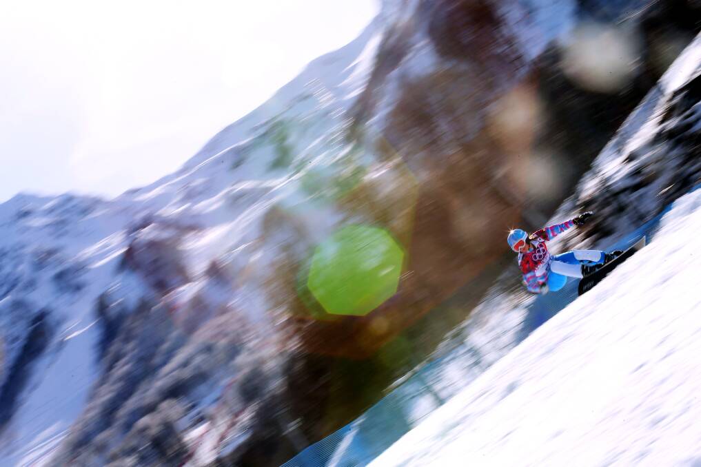 Alena Zavarzina of Russia competes in the Snowboard Women's Parallel Giant Slalom Semifinals on day twelve of the 2014 Winter Olympics at Rosa Khutor Extreme Park on February 19, 2014 in Sochi, Russia. Photo: GETTY IMAGES