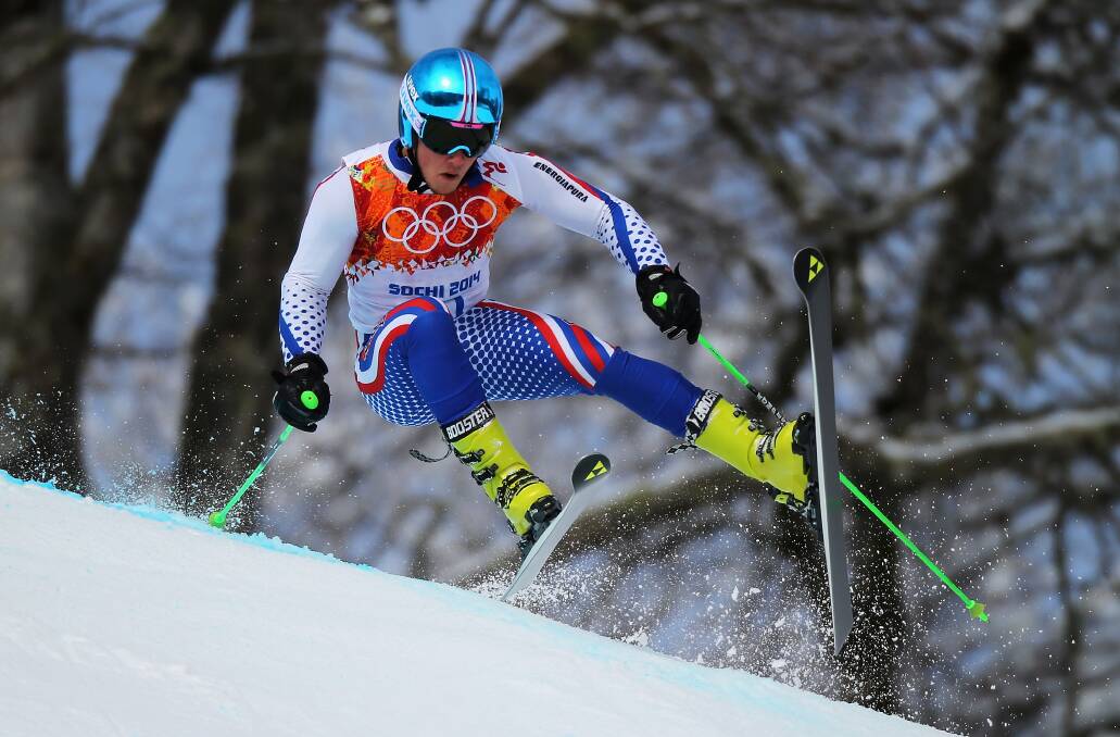 Vladislav Novikov of Russia in action during the Alpine Skiing Men's Giant Slalom on day 12 of the Sochi 2014 Winter Olympics at Rosa Khutor Alpine Center on February 19, 2014 in Sochi, Russia. Photo: GETTY IMAGES