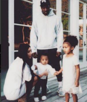Kardashian West with husband Kanye West and their children, North and Saint. Photo: Kim Kardashian West/Instagram
