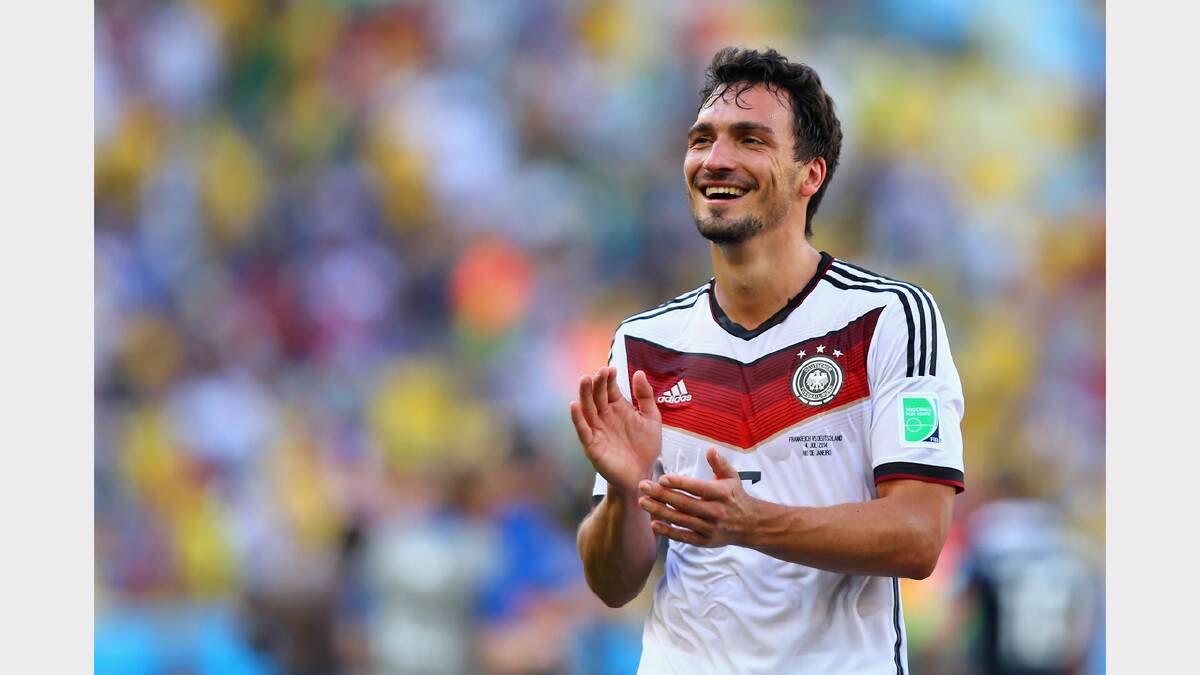 Matt Hummels celebrates after Germany's victory. Photo: Getty Images