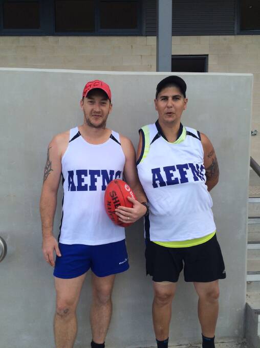 Under-16 coaches Andrew Beckwith and Regan Hughes.