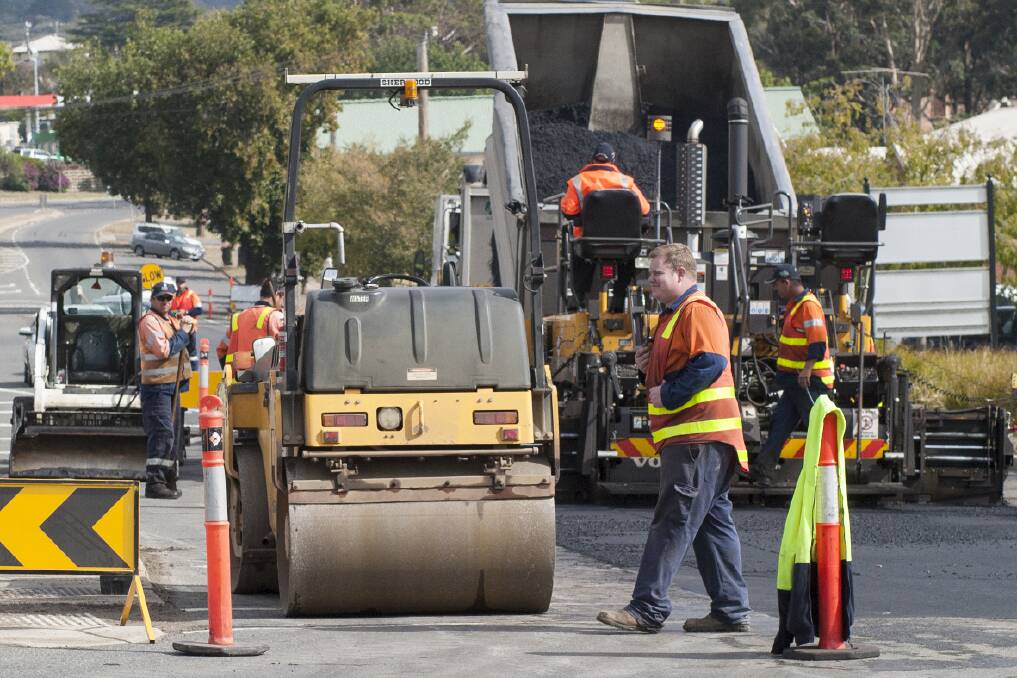 Road works in High Street, Ararat. Stock photo. Picture: PETER PICKERING