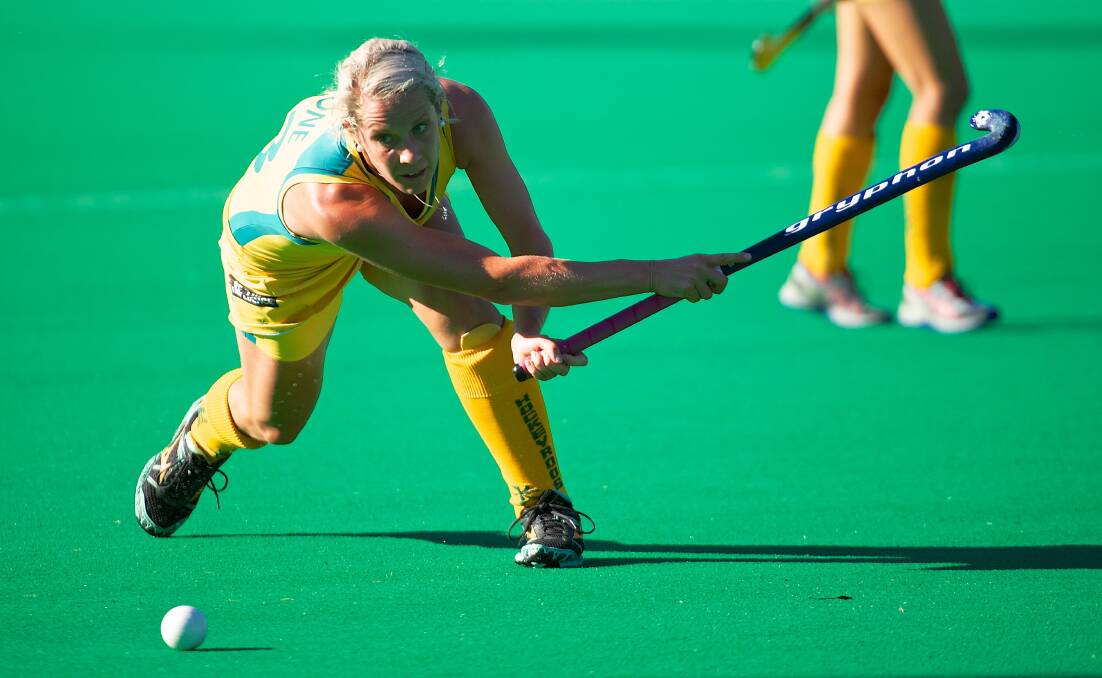 GOLDEN GIRL: Orange's Edwina Bone will start her Commonwealth Games campaign with the Hockeyroos tonight.
