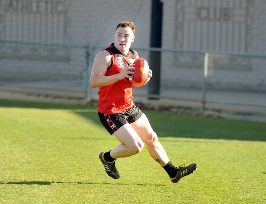 TARGET: David Andrivon has worked well with Travis Graham in Stawell's forward line. The pair will be important players for the Burras to stop.